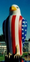 25 ft. tall red, white, blue eagle advertising inflatable