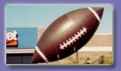 football shape helium advertising balloon