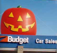 25 ft. jack o'lantern cold-air advertising balloon